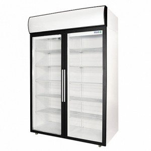 Шкаф холодильный фармацевтический V=1400л, ШХФ-1,4 ДС (стекл. двери) (1402х945х2028мм, 8 полок, вертик. подсветка, канапе с подсветкой) 