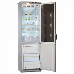 Холодильник комбинированный лабораторный (270/130л) ХЛ-340 (610х600х2080мм, со стекл. и металлич. дверью, замок) 