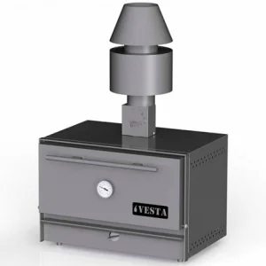 Печь-мангал VESTA 38 N (710х558х470мм, 25кг/ч, корпус нерж.)
