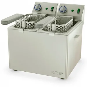 Фритюрница электрическая настольная 2 ёмкости ПАНДА-ЕВРО-2Х1/3 (386х564х342мм, 2х8л, 2х2,3кВт, 220В)