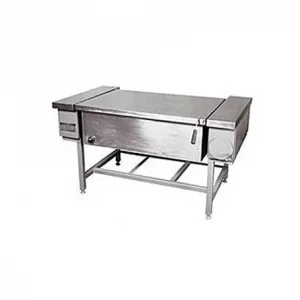 Сковорода электрическая СЭЧ-0,45Н (1440х800х850мм,90л, чугун. чаша, облицовка и крышка нерж)