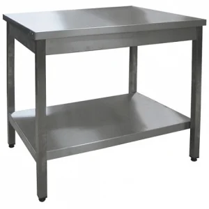 Стол разделочный ПРОФИ НТ AISI304 СРО-9/7П304НТ 900х700 мм полка сплош. нерж.