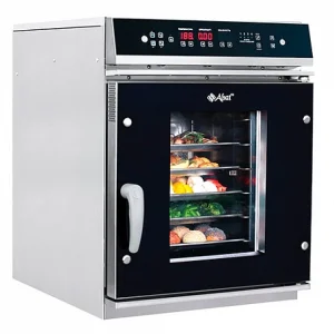 Пароконвектомат ПКА6-1/2П (парогенератор, 6 GN 1/2, вся нерж, без гастроемкостей, верхняя панель управления) черный дизайн