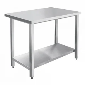 Стол производственный СПРО-6-1 островной с полкой полностью из нерж. стали