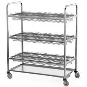 Тележка для перевозки тарелок ТТ-3 (1170х600х1500 мм, AISI 304, на 270 тарелок)