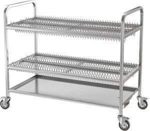 Тележка для перевозки тарелок ТТ-2 (1170х600х1050 мм, AISI 304, на 180 тарелок)