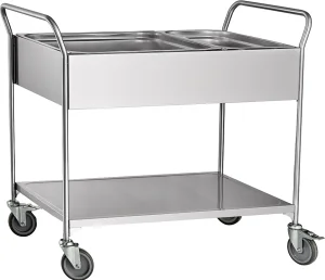 Тележка для сбора посуды ТС-100 полностью из нерж. стали