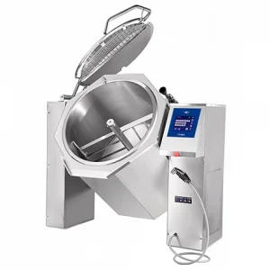 Котел пищеварочный опрокид. КПЭМ-250-ОМП с миксером (TFT-экран, 1510х1057х1330мм, 250 л, пар. рубашка, програм. управл)