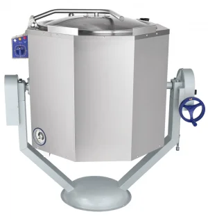 Котел пищеварочный электрический, ручное опрокидывание, паровая рубашка,цельнотянутый КПЭМ-160-ОР