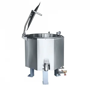 Котел пищеварочный паровой КПЭМ-400П (400 л, 1066х1065х1446мм) сливной кран, пар. рубашка,раб от внешнего парогенератора