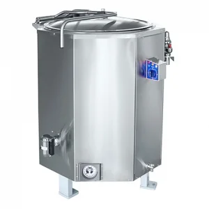 Котел пищеварочный КПЭМ-400 Т (1160x1160х1446 мм., 400 л, 100°С, 36,2кВт)  слив.кран, пар. рубашка