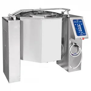 Котел пищеварочный КПЭМ-250-ОМ2 с миксером опрокидывающийся, цельнотягнутый (250 л, 1510х1057х1330мм, 120°С, пар.рубашка, прогр.управ)