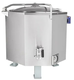 Котел пищеварочный КПЭМ-250 шестигранный (1135х1111х1116мм, 250 л, 18,2кВт) слив.кран, пар.рубашка