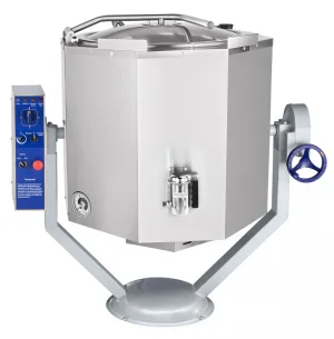 Котел пищеварочный ручное опрокидывание, нижний привод миксера,цельнотянутый (160л,100 С, паровая рубашка) КПЭМ-160-ОМР