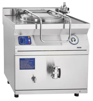 Котел пищеварочный электрический, сливной кран, паровая рубашка, цельнотянутый КПЭМ-60/7 Т 800x870x1040мм (полностью нерж)