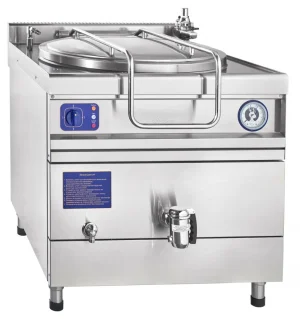 Котел пищеварочный электрический, сливной кран, паровая рубашка, цельнотянутый КПЭМ-160/9 Т(полностью нерж)