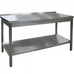 Стол разделочный ПРОФИ НТ AISI304 с бортом СРОб-18/7П304НТ 1800х700 мм полка сплош. нерж.