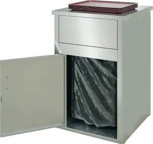 Урна для фуд-корта УФ-610/220 (610х610х1065мм, макс. размер помещаемой ёмкости 480х540х670мм, 220л)