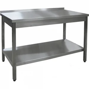 Стол разделочный ПРОФИ НТ AISI304 с бортом СРОб-15/7П304НТ 1500х700 мм полка сплош. нерж.