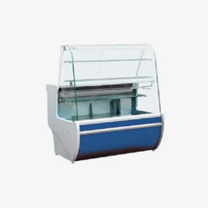 Витрина кондитерская ВВУП1-0,41ТУ/ П-1,5 (+3...+10, 1500х990х1440мм.) статич. охл., цв.синий