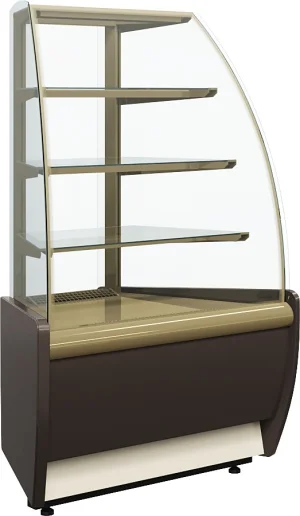 Витрина среднетемп. кондит. вентилир 0,30 кв.м ВХСв-У1д Carboma (уг.45о) (+6...+12, 845х605х1280 мм.)