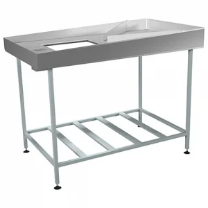 Стол для переборки круп СРОп-1350х800х950 (каркас: труба окрашенная) с подсветкой