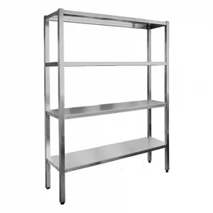 Стеллаж ПРОФИ СКН-14/4С4П, 1400х400х1850(1870)мм, труба нерж 40х40