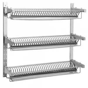 Полка настенная для сушки тарелок ПСТ-3 полностью из нерж. стали