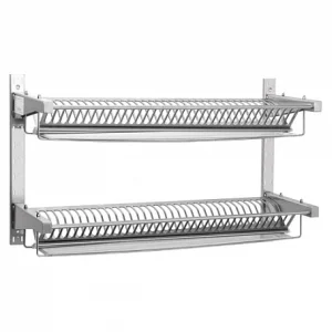 Полка настенная для сушки тарелок ПСТ-2 полностью из нерж. стали