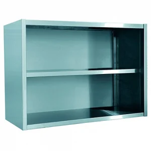 Полка кухонная настенная открытая ПНО-2 полностью из нерж. стали