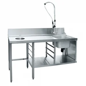 Стол предмоечный и сбора отходов СПМП-6-5-1500х671 (душ-стойка, сбор отходов)