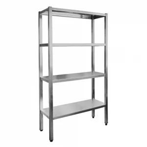 Стеллаж ПРОФИ СКН-12/6С4П, 1200х600х1850(1870)мм, труба нерж 40х40