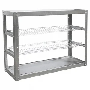 Стеллаж для тарелок и стаканов ЭКОНОМ СКТСК-11КЭ-М (сетки хром, каркас оцинков, разборный) 905х315х660 мм.