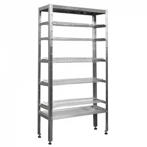 Стеллаж для тарелок и стаканов ЭКОНОМ СКТСК-32КЭ-М (сетки хром., каркас оц.разборный) 905х315х1745(1765) мм