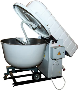 Машина тестомесильная ТММ-140.02 (дрожжевое тесто) 1 дежа нерж.,2-х скоростн.,орг.нерж.(1280х850х1020(1510)мм, производительность 50кг муки 550кг/ч, 1,5кВт)