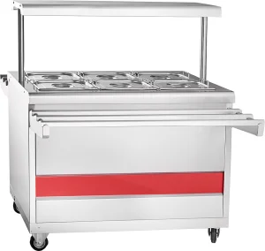 Мармит 2-х блюд с г/ёмкостями ЭМК-70ПМ передвижной (1120x720(1370)x1342мм, паровой, подсветка, 2кВт, 230В)