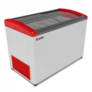 Ларь морозильный V=399л, GELLAR FG 450 E, -12..-25С, 1210х650х850мм, накл.гн.стекло( 5 корзин) 