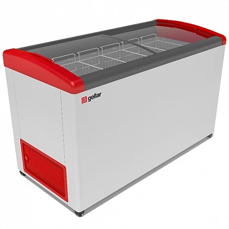 Ларь морозильный V=473л, GELLAR FG 550 E, -12..-25С, 1410х650х850мм, накл.гн.стекло (6 корзин) 