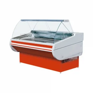 Витрина вентилируемая ВСУП1-0,63ТУ/F1в-2,3  (-4...+2, 2330х1140х1220мм.) динамич. охл., цв.красный