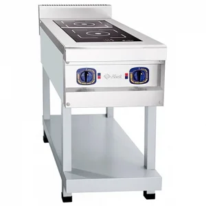 Плита индукционная КИП-2П (450х900х940 мм, 2 конфорки, краш.подставка, 3,5 кВт, 230В)