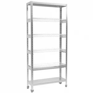 Стеллаж для тарелок СТАНДАРТ СКТН-4КС-2М (сетки хром., каркас нерж разборный) 900х300х1950 мм