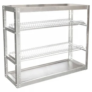 Стеллаж для тарелок СТАНДАРТ СКТН-2КС-М (сетки хром., каркас нерж разборный),905х315х760мм, 4=140