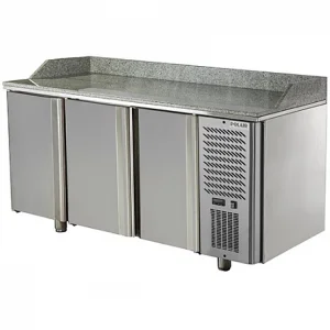 Стол среднетемпературный для пиццы V=400л, ПОЛАИР TM3pizza-G Grande (-2...+10С, 1630х605х850/1000 мм, 3 двери, столешн. гранит)