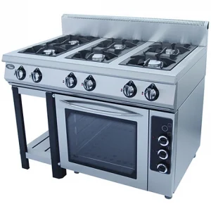 Плита газовая 6-ти конфорочная с жароч. шкафом комбинир.Ф6ПДГ/800 / 50004 (1180х800х1050, 46,9кВт)
