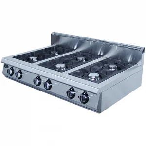 Плита газовая 6-ти конфорочная без жароч. шкафа (настольная) Ф6ПГ/50006 (1180x800х400 мм, 44кВт)