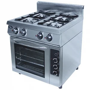 Плита газовая 4-х конфорочная с жароч. шкафом Ф4ПДГ/900 / 50030 (решетка нерж, 800х900х1050, 27 кВт)