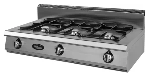 Плита газовая 3-х конфорочная без жароч. шкафа (настольная) Ф3ПГ/600 /50055 (600х1120х330, 13,5 кВт)