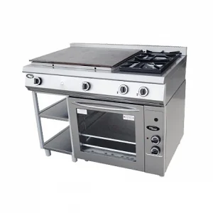 Плита газовая 2-х конфорочная со сплошн. поверхн.без жароч. шкафа Ф6ЖТЛСПДГ(п) (2+2)/ 13021п (1180x800x1050 мм, 220 В, 26.4 кВт)