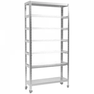 Стеллаж для стаканов ЭКОНОМ СКСК-5КЭ-2М (сетки хром., каркас оцинкованный разборный) 900х300х1800 мм