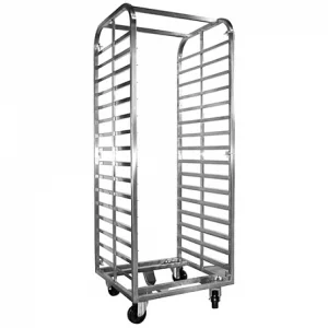 Тележка-шпилька для подносов ТШГ-8, нерж. (8 ур-й 430х550 мм, расст. между уровнями 160 мм)